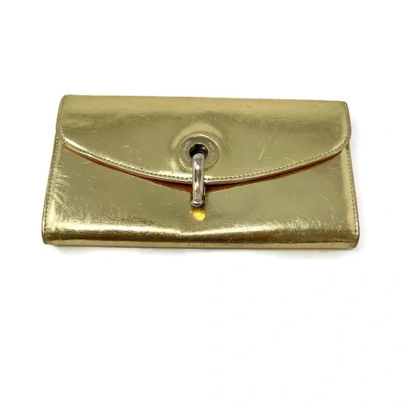 Kate Spade Metallic Cyndy Leather Wallet in‎ Gold - Picture 2 of 11